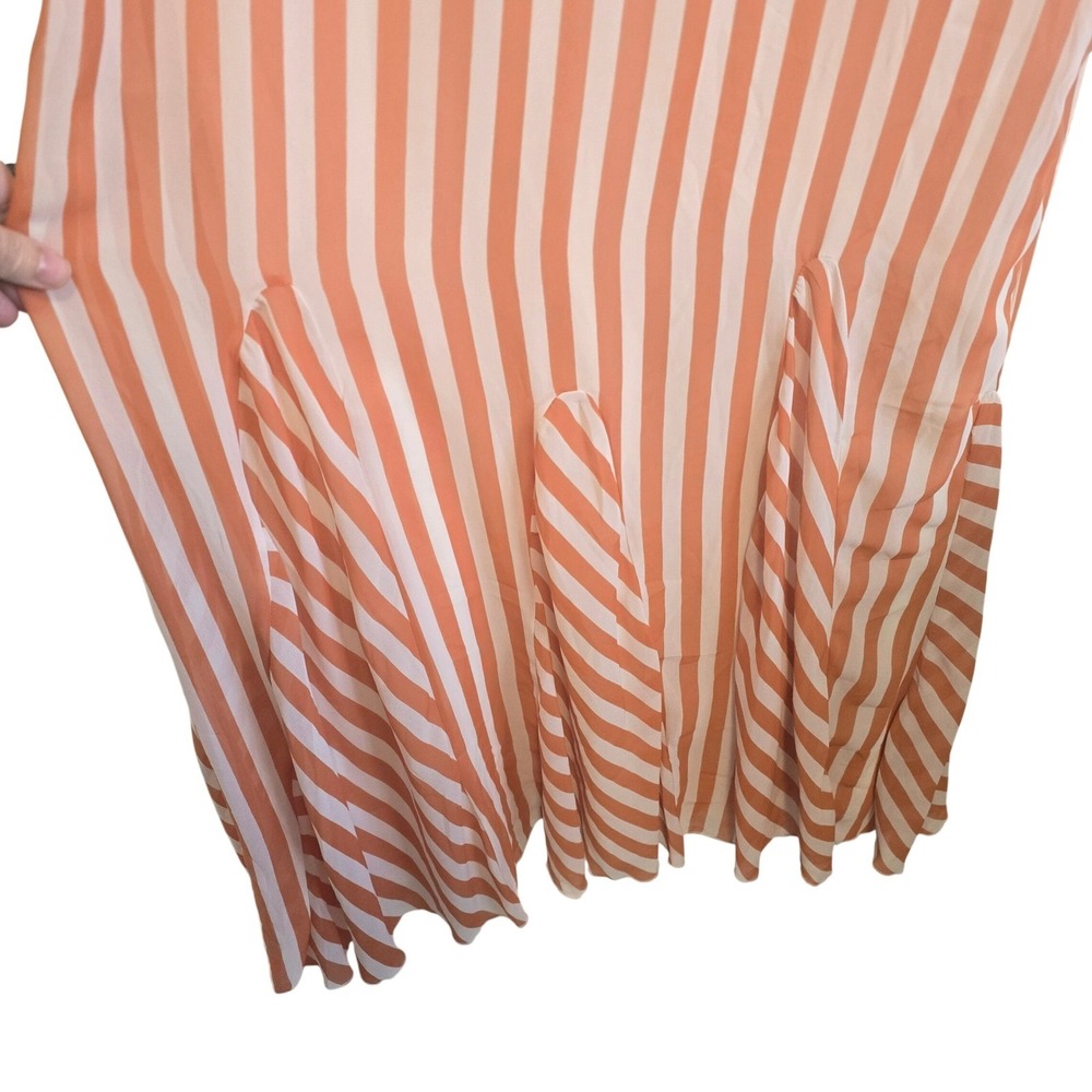 ASOS Striped Maxi Dress in Cream and orange/tan - Picture 8 of 16